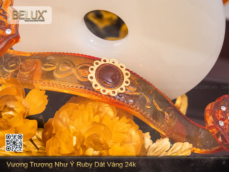 Vương Trượng Như Ý Ruby Dát Vàng 24k